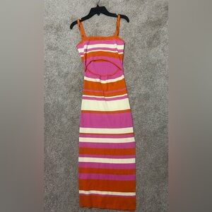 Striped Pink and Orange Dress